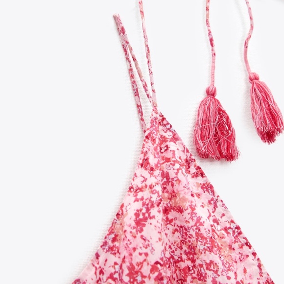 Zara limited edition bohemian floral cotton maxi dress - Picture 6 of 6